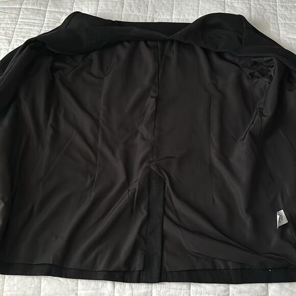 Halston Double-breasted Black Linen Blend Blazer Size M - Picture 14 of 15
